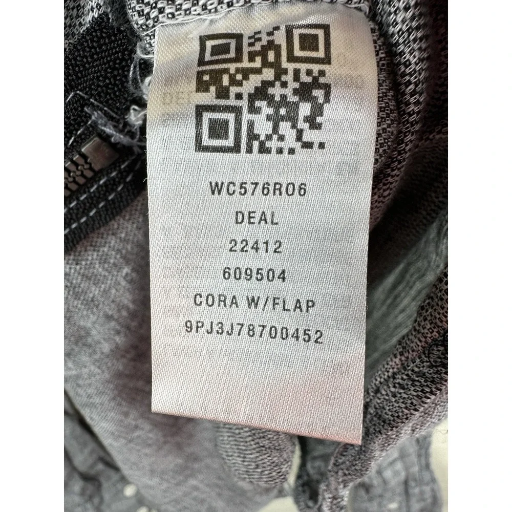 True Religio Hooded Button Down Shirt Mens Large Gray Long Sleeve Side Zip